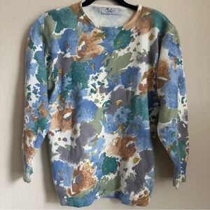 Watercolor Floral Sweater